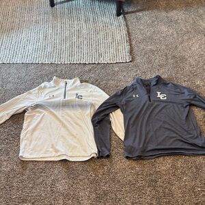 Under Armour 1/4 Zip Top - White and Charcoal